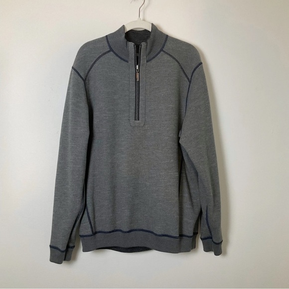 Tommy Bahama | Reversible Pullover | Flipsider | Half Zip | Gray | Large - Picture 8 of 15